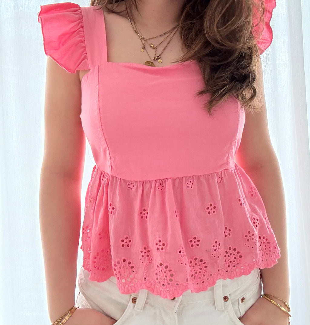 Lilian top ★ coral